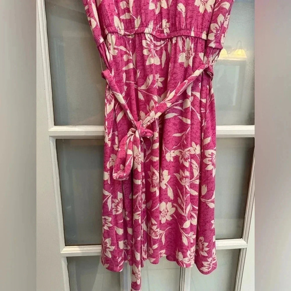 Lane Bryant Cabo Flower Flutter-Sleeve V-Neck Knit Swing Dress Plus Size 14/16 - Picture 7 of 13